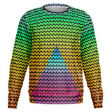 Neon Pyramid Knit Effect Sweatshirt