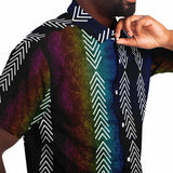 Gradient Velvet Arrow Button Down Shirt 2