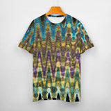 Metallic waves Cotton T-Shirt 2
