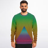 Neon Pyramid Knit Effect Sweatshirt