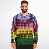 Color Palette Knit Effect Sweatshirt