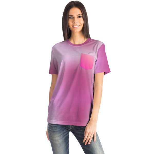 Pink Gradient Pocket T-shirt