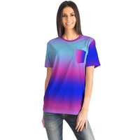 Iridescent Gradient Pocket T-Shirt