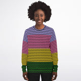 Color Palette Knit Effect Sweatshirt