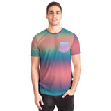 Iridescent Gradient Pocket T-shirt