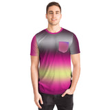 Iridescent Gradient Pocket T-shirt