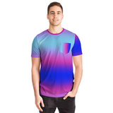 Iridescent Gradient Pocket T-Shirt