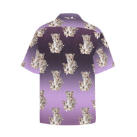 Cheetahs Purple Gradient Hawaiian Shirt with Chest Pocket