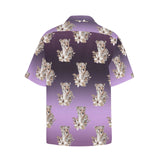 Cheetahs Purple Gradient Hawaiian Shirt with Chest Pocket