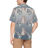 Cheetah Zebra Hawaiian Shirt with Chest Pocket