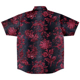 Burgundy Leaf Pattern Button Down