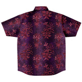 Burgundy Leaf Pattern Button Down