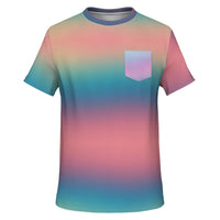 Iridescent Gradient Pocket T-shirt