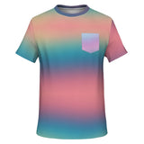 Iridescent Gradient Pocket T-shirt