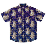 Purple Cheetah Pattern Button Down