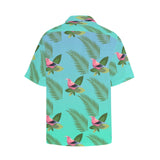 Hawaiian Leaves Bird  Shirt with Chest Pocket