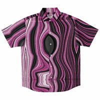 Magenta Liquid Marble Button Down Shirt