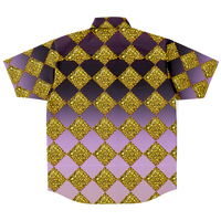 Jewel-tone Diamond Pattern Button Down