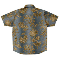 Gold Leaf Pattern Button Down