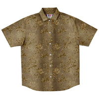 Gold Leaf Pattern Button Down