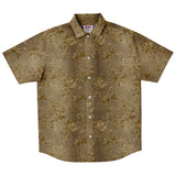 Gold Leaf Pattern Button Down