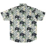 Tropical Black Panther Pattern Button Down