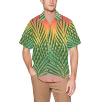 Hawaiian Leaves flowers Shirt with Chest Pocket