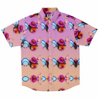 Butterfly Flower Button Down Shirt