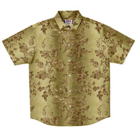 Gold Leaf Pattern Button Down