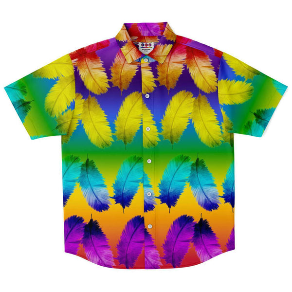 Pride Feather Pattern Button Down