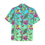 Hawaiian Leaves flowers Shirt with Chest Pocket