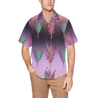 Pampas Grass Hawaiian Shirt with Chest Pocket