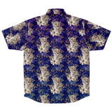 Purple Cheetah Pattern Button Down