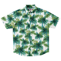 Green flower Tropical pattern Button Down