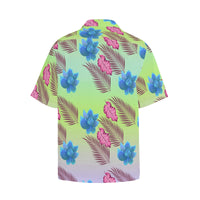 Hawaiian Leaves flowers Shirt with Chest Pocket