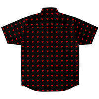 Hearts Pattern Button Down Shirt