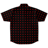 Hearts Pattern Button Down Shirt