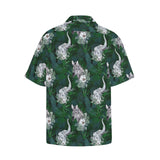 Elephant Zebra Hawaiian Shirt with Chest Pocket