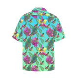 Hawaiian Leaves flowers Shirt with Chest Pocket