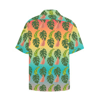 Hawaiian Leaves flowers  Shirt with Chest Pocket