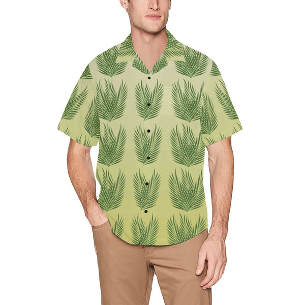 Hawaiian Leaves Shirt with Chest Pocket