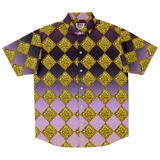 Jewel-tone Diamond Pattern Button Down