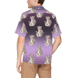 Cheetahs Purple Gradient Hawaiian Shirt with Chest Pocket