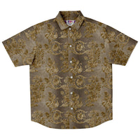 Gold Leaf Pattern Button Down