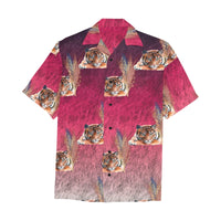 Pampas Tiger Hawaiian Shirt with Chest Pocket