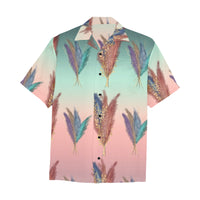 Pampas Grass Hawaiian Shirt with Chest Pocket