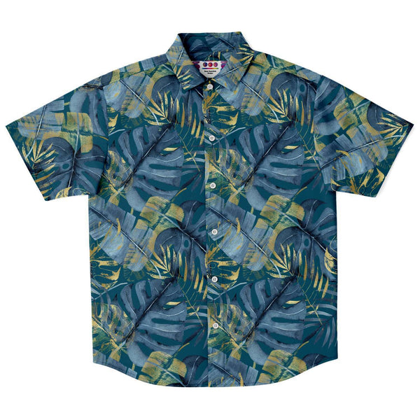 Hawaiian Leaf Pattern Button Down