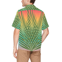 Hawaiian Leaves flowers Shirt with Chest Pocket