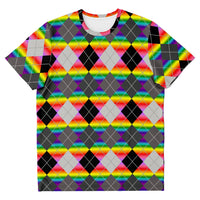 Monochrome Rainbow Argyle T-shirt