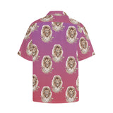 Lion Hawaiian Shirt with Chest Pocket